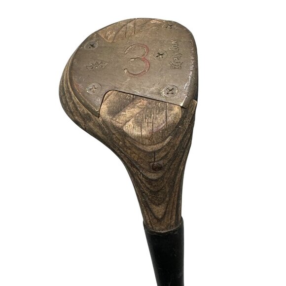 Vintage Kroydon 3 Wood Golf Club With Steel Shaft & Wooden Head RH 42" READ - Picture 1 of 8
